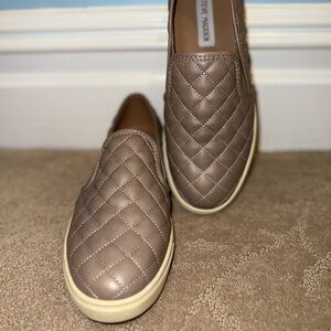 Steve Madden Brown Quilted Slip-Ons